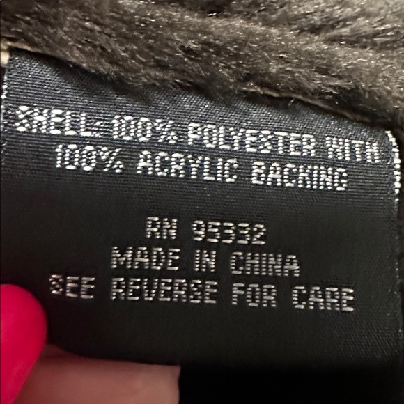 Regent park size medium winter jacket beige faux suede with brown faux fur - Picture 7 of 7